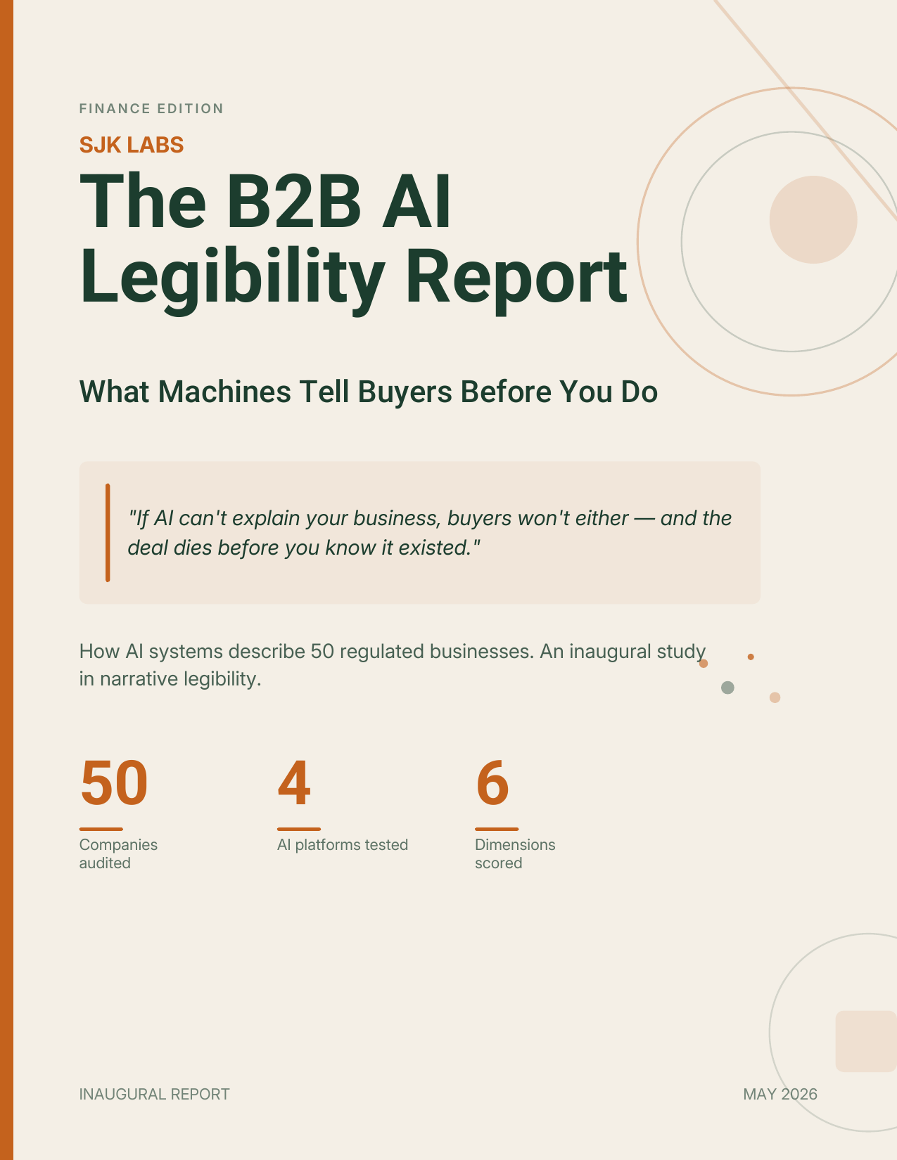 Cover of the B2B AI Legibility Report